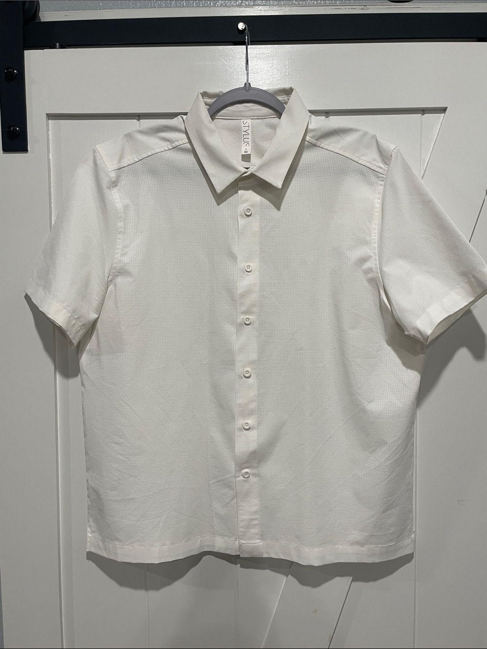 STYLUS White Short-Sleeve Button-Down Shirt